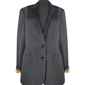 Vintage Dolce & Gabbana Black Blazer Leopard Lining